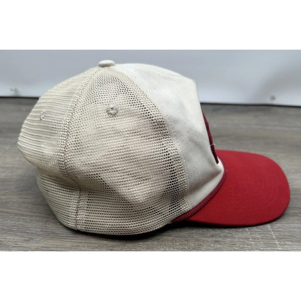 Sendero Provisions Co Waco Tejas Snapback Mesh Hat Red Cream Texas Cowboy Hat